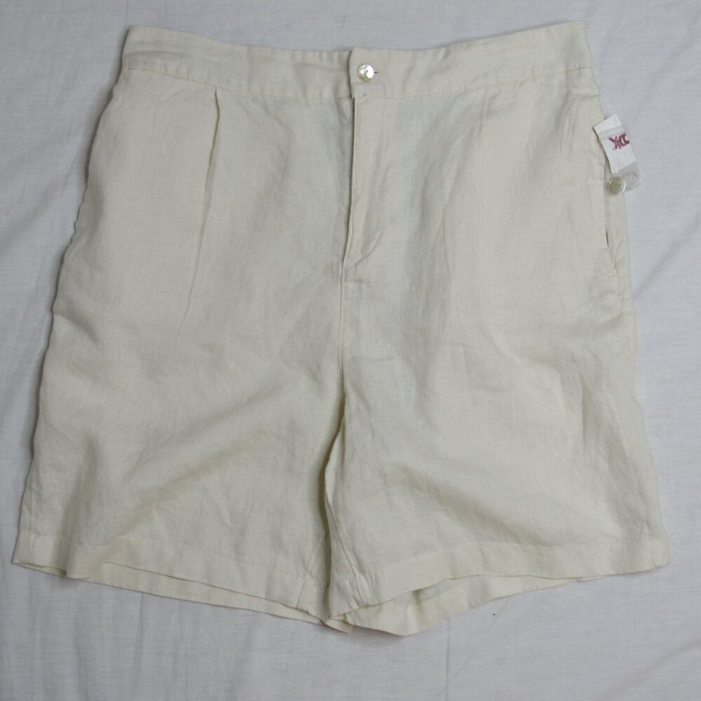 Tahari Ivory  Linen Shorts 6" Women's XL XLarge New NWT - Picture 6 of 8